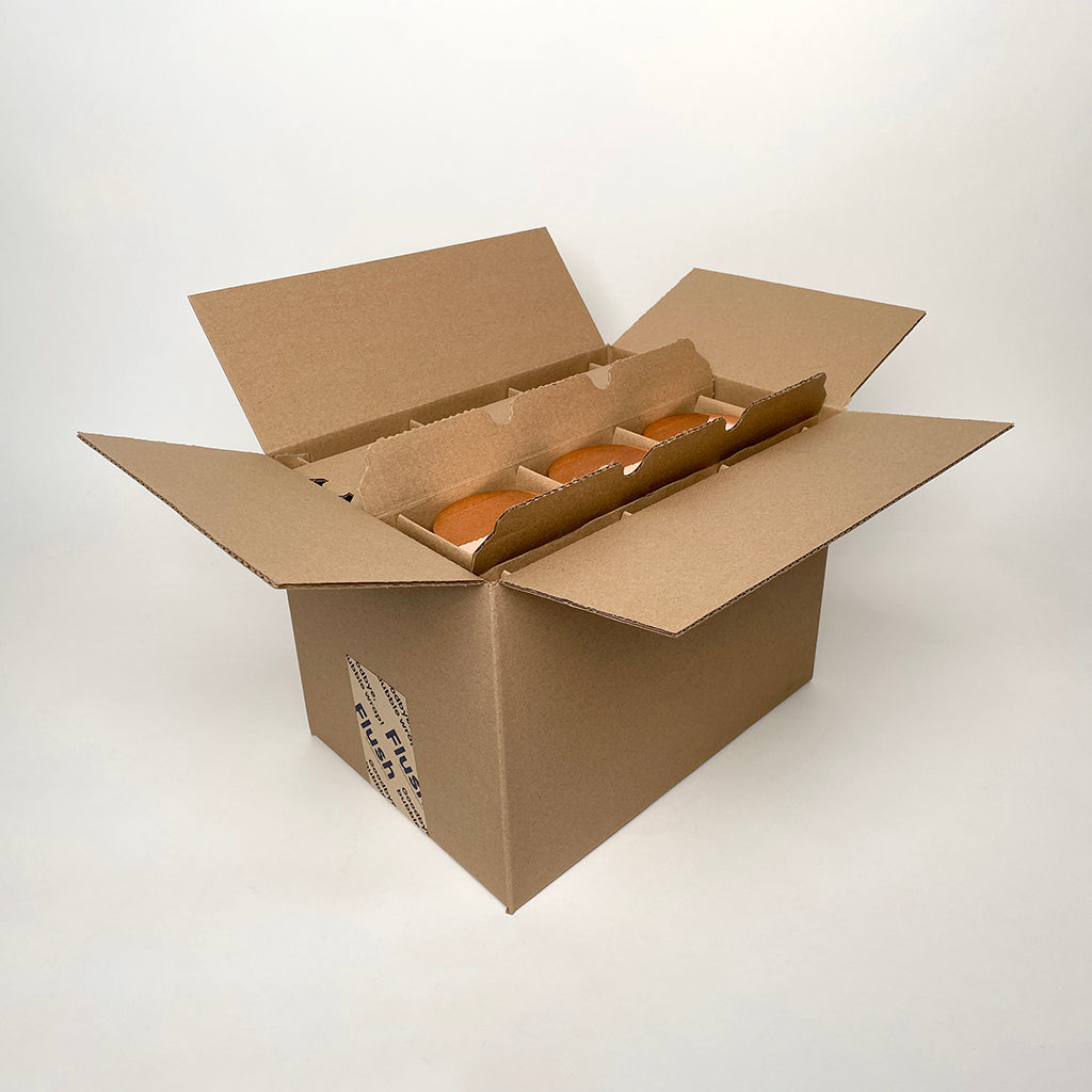 12-Pack Shipping Box for candles made with Makesy 12 oz Aura Candle Vessels unboxing 2