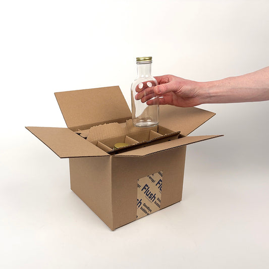 12 oz Stout Bottle 4-Pack Shipping Box unboxing 1
