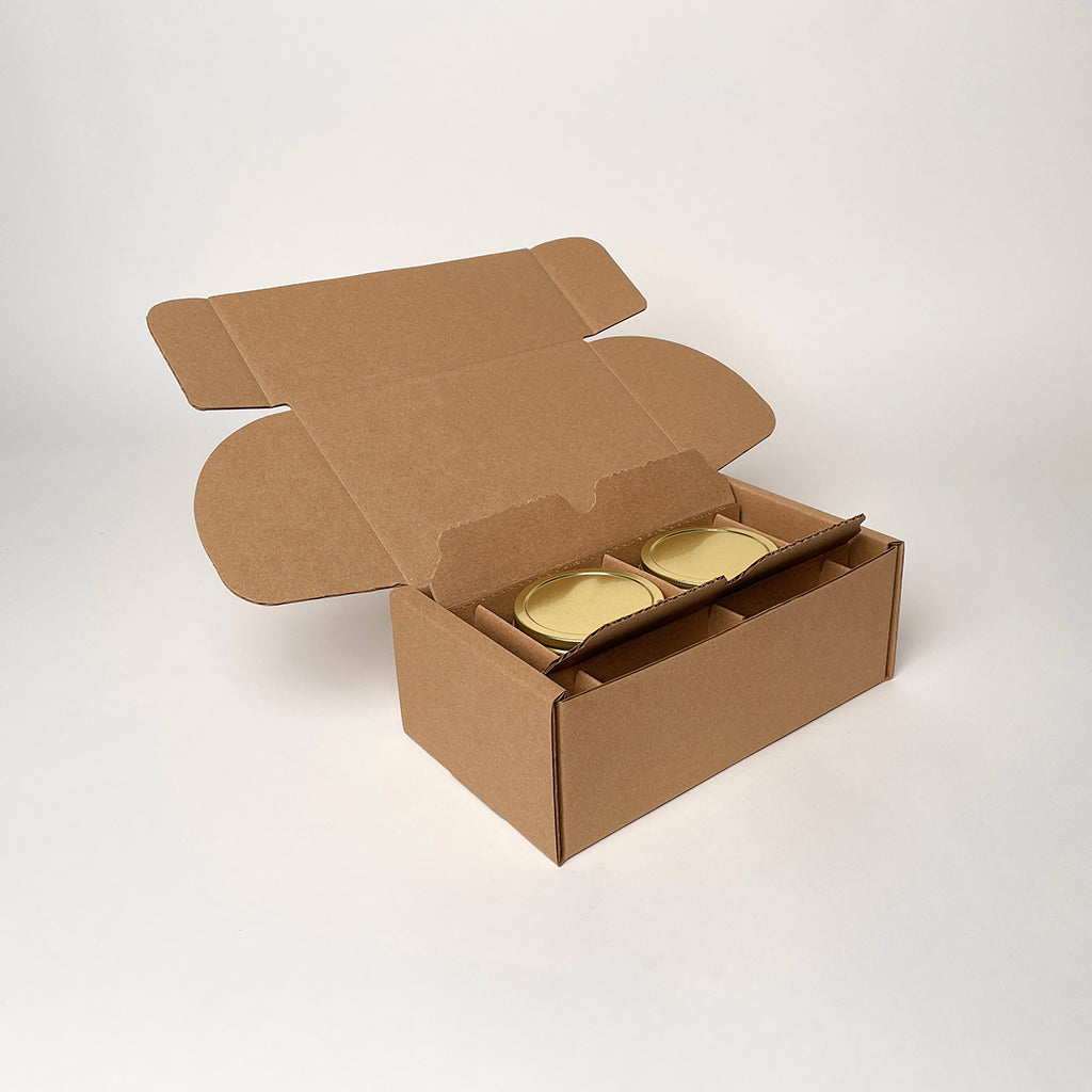 12 oz Straight SIded Glass Jar 2-Pack Shipping Box unboxing 3