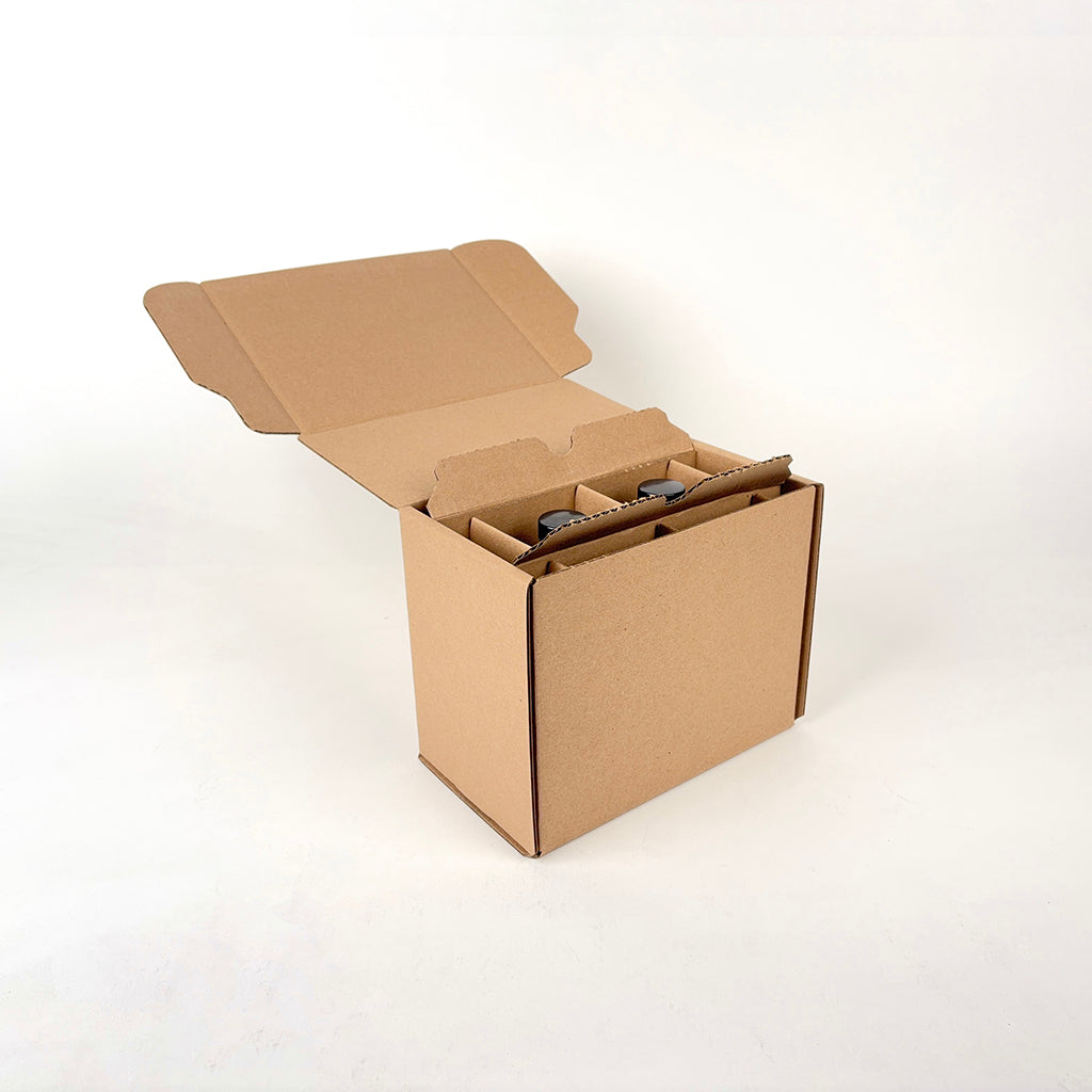 16 oz Boston Round Glass Bottle 2-Pack Shipping Box unboxing 2