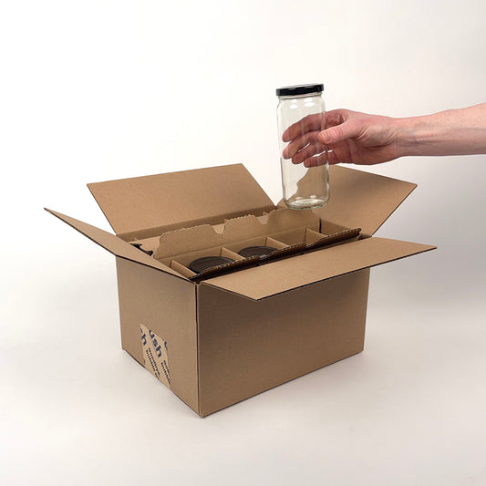 16 oz Paragon Jar 6-Pack Shipping Box unboxing 2