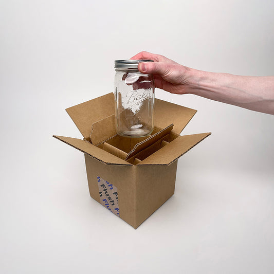 32 oz Quart Ball Wide Mouth Mason Jar Shipping Box unboxing 4