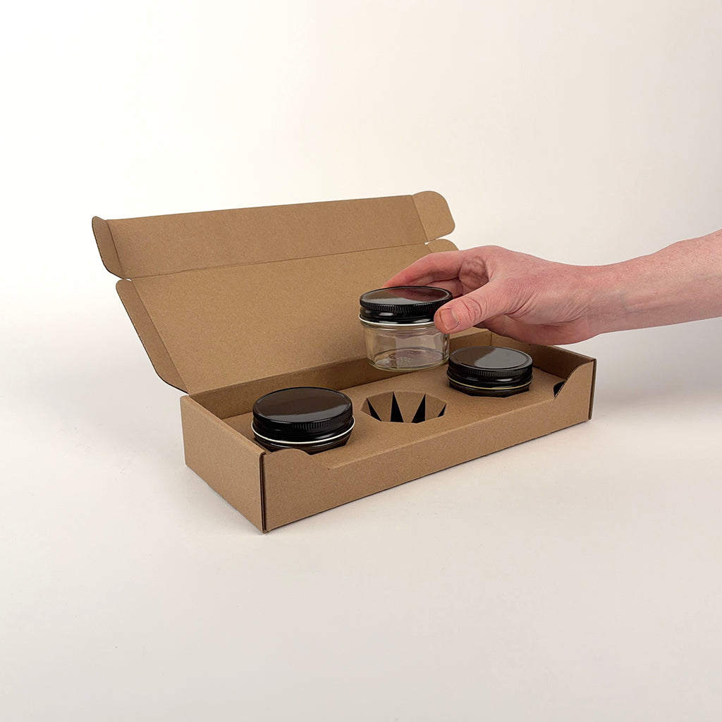 4 oz Jelly Jar 3-Pack Shipping Box unboxing