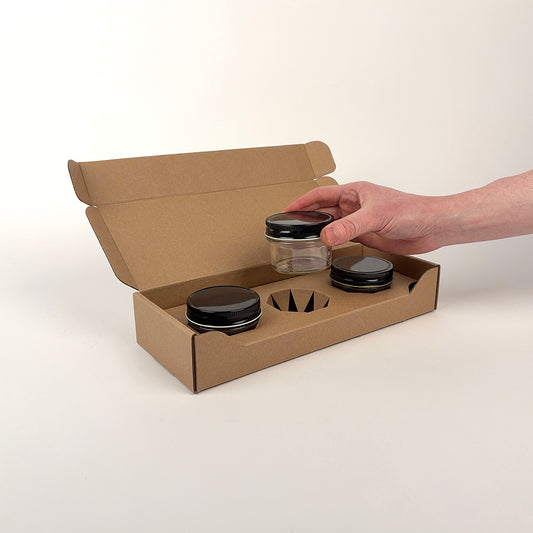 4 oz Jelly Jar 3-Pack Shipping Box unboxing