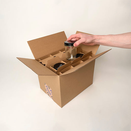 8 oz Jelly Jar 12-Pack Shipping Box unboxing 4