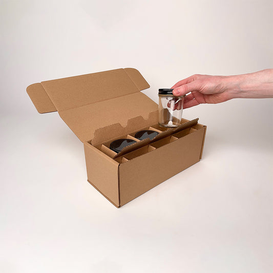 8 oz Jelly Jar 3-Pack Shipping Box unboxing 4
