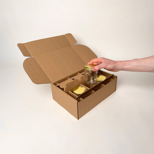8 oz Straight Sided Jelly Jar 6-Pack Shipping Box unboxing 4