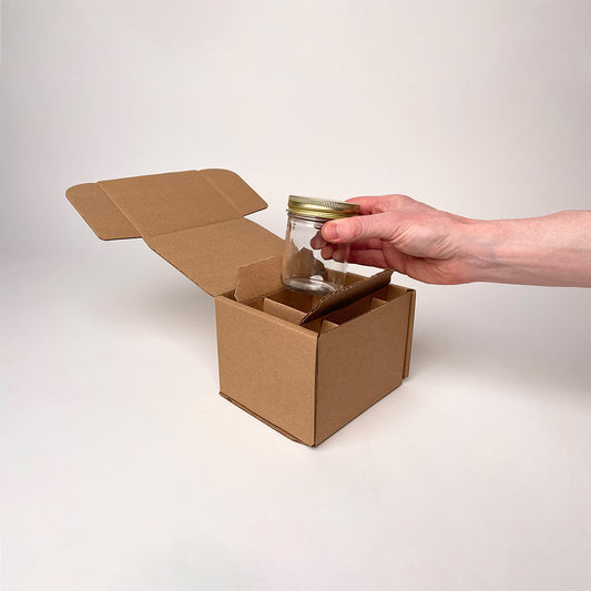 CandleScience 8 oz Straight Sided Jelly Jar Shipping Box unboxing 4