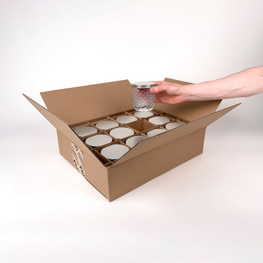 CandleScience 10 oz Cross Hatch Rocks Tumbler 12-Pack Shipping box for bulk shipping candles unboxing