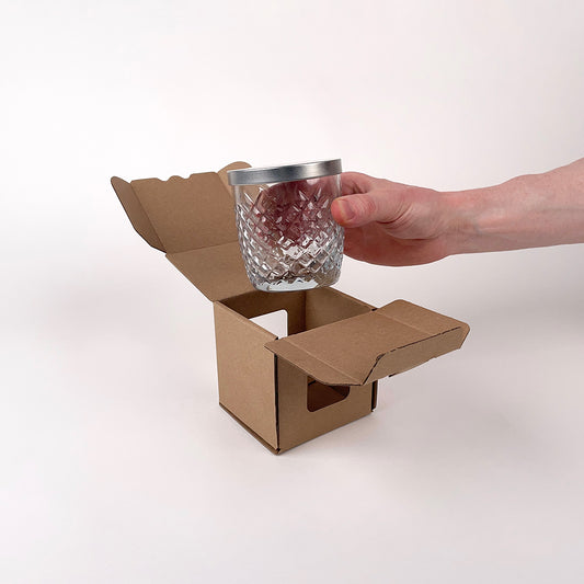 CandleScience 10 oz Cross Hatch Rocks Tumbler Jar Retail Box for candles unboxing 5