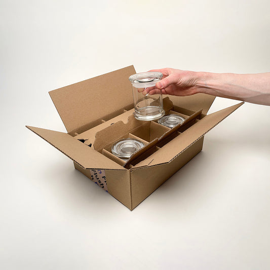 CandleScience 12 oz Status Jar 6-Pack Shipping Box for candles unboxing 3