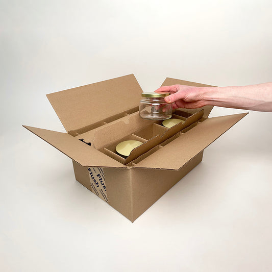 CandleScience 8 oz Apothecary Jar 12-Pack Shipping Box for Candles unboxing 3