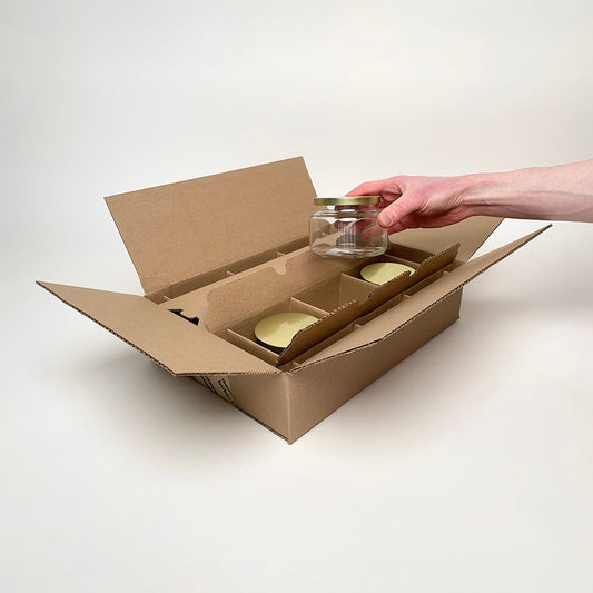 CandleScience 8 oz Apothecary Jar 6-Pack Shipping Box for Candles unboxing 3