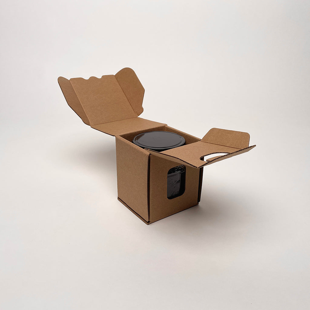 CandleScience 8 oz Square Mason Jar Retail Box for candles unboxing 4