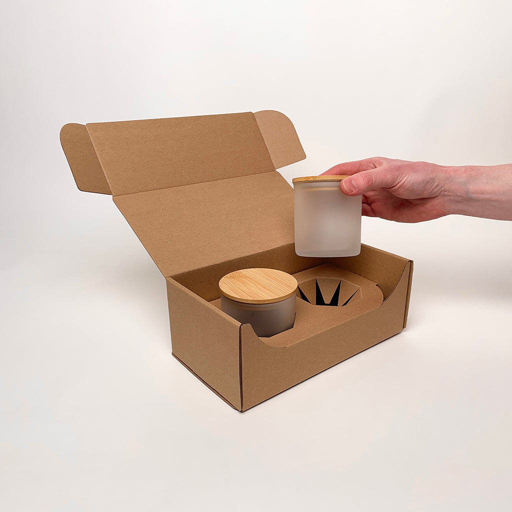 CandleScience Frosted Tumbler 2-Pack Shipping Box for candles unboxing