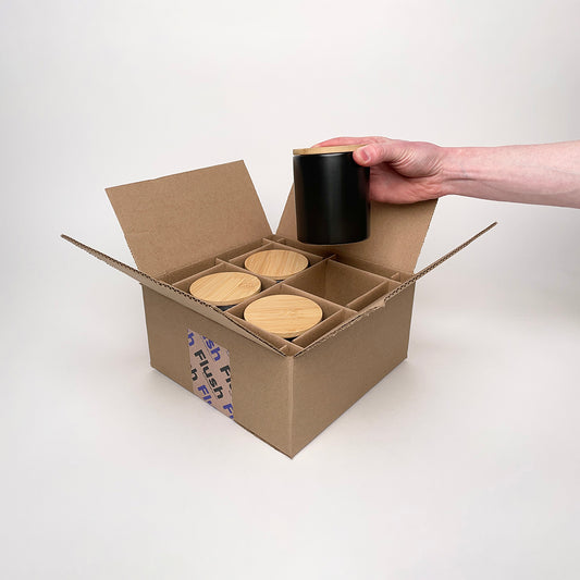 CandleScience Modern Ceramic Tumbler 4-Pack Shipping Box for candles unboxing