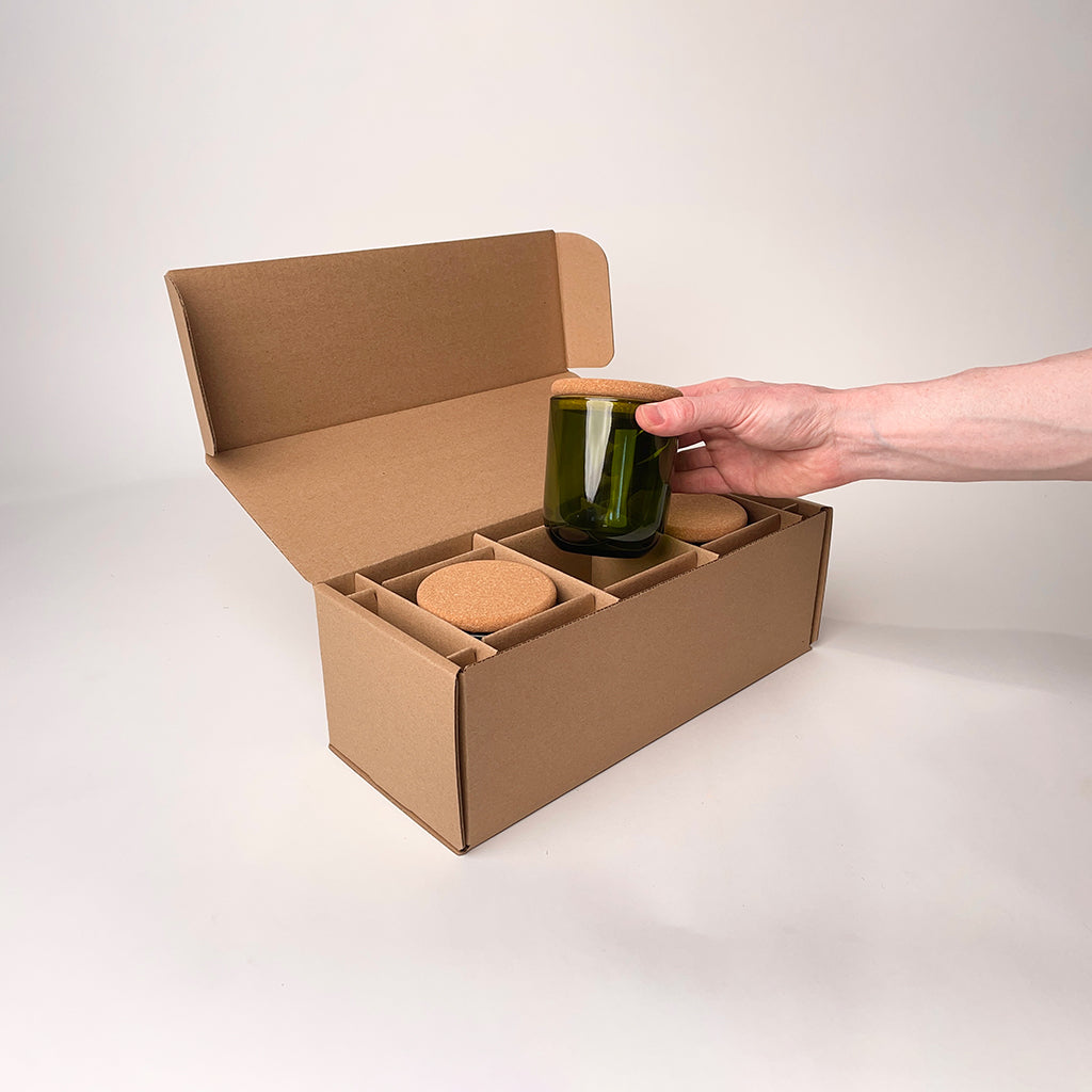 CandleScience Sonoma Tumbler 3-Pack Shipping Box for candles available from Flush Packaging