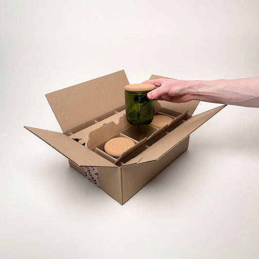 CandleScience Sonoma Tumbler 6-Pack Shipping Box for candles unboxing 3