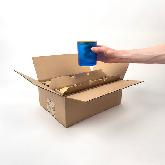Jar Store 14.5 oz Studio Candle Jar 6-Pack Shipping Box unboxing 2