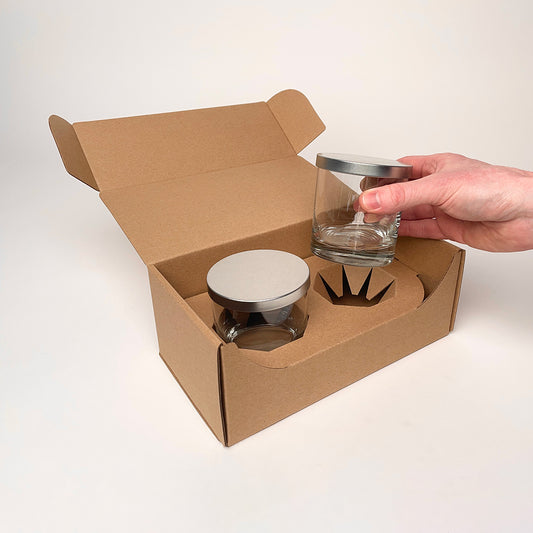 Libbey 917CD Heavy Base Rocks Tumbler 2-Pack Shipping Box for candles unboxing