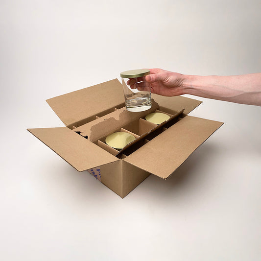 Libbey 13.5 oz 918CD Heavy Base Rocks Tumbler 6-Pack Shipping Box for candles unboxing 4