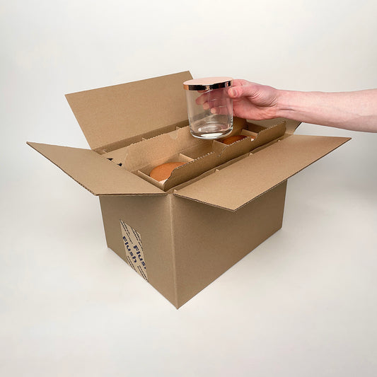 Makesy 12 oz Aura 12-Pack Shipping Box for Candles unboxing 3