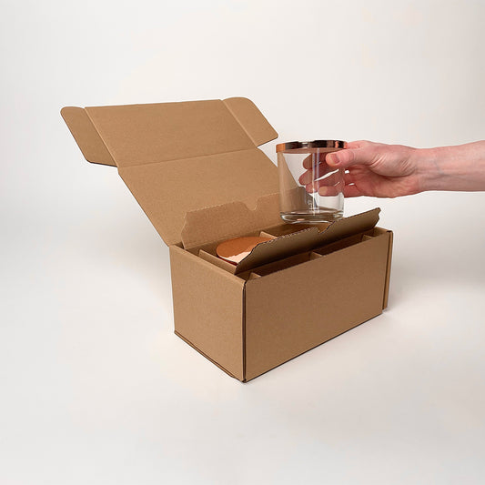 Makesy 12 oz Aura 2-Pack Shipping Box for candles unboxing 4