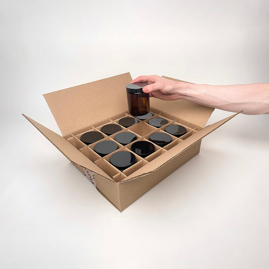 Makesy-9-oz-Silo-Straight-Sided-Jar-12-Pack-Shipping-Box-for-candles-unboxing