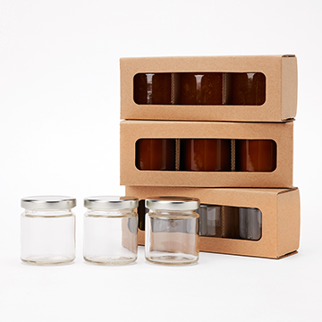 Retail boxes and gift boxes for glass jars and tumblers available for purchae from Flush Packaging. Perfect for displaying glass jars on shelves and in stores.