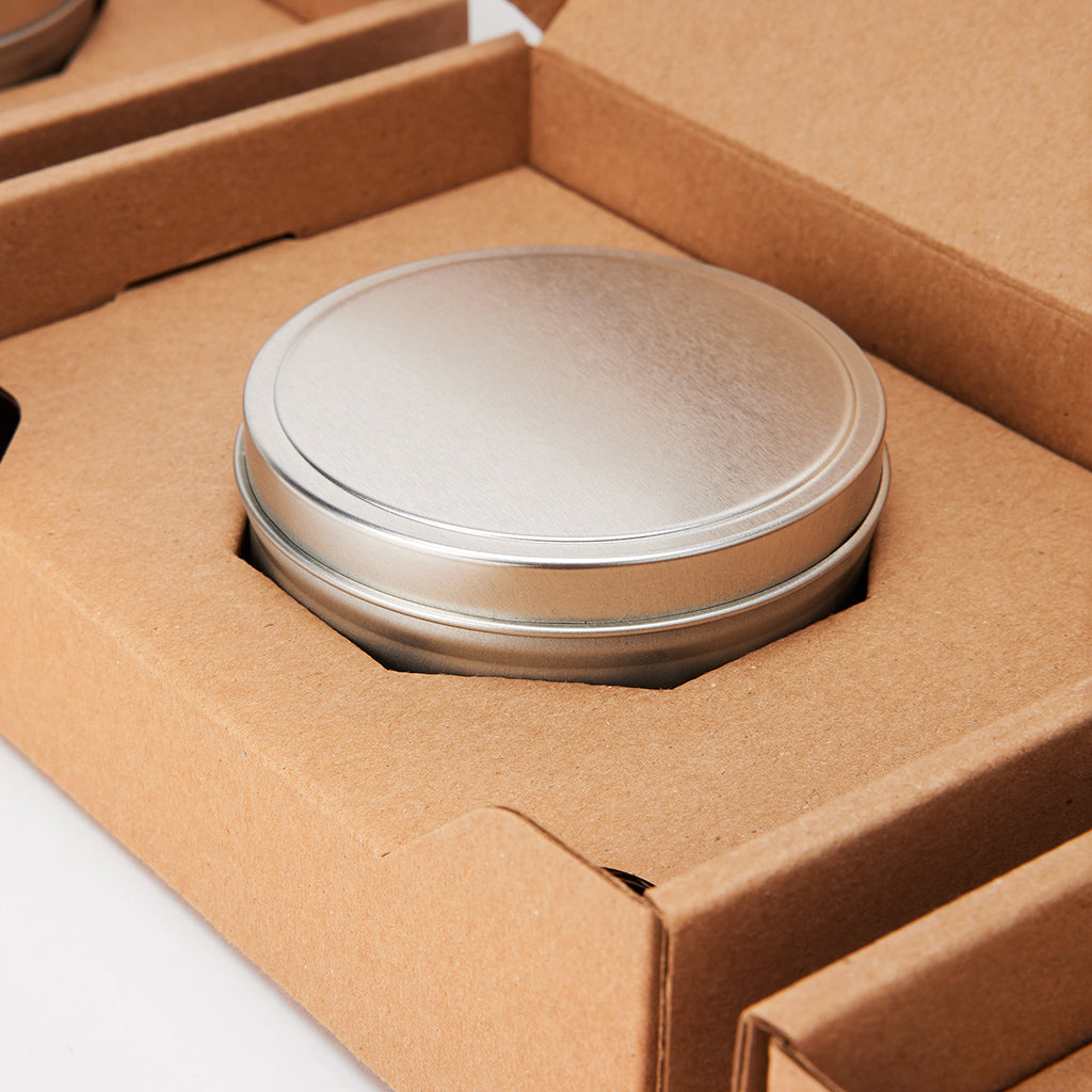 Shipping Boxes for Candle Tins and Metal Tins from Flush Packaging