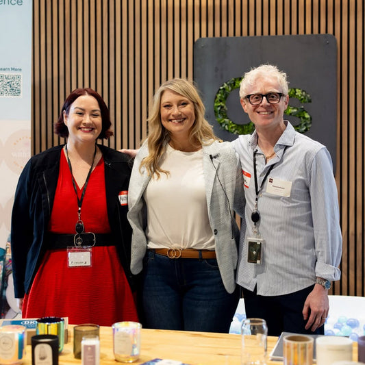 Heeva with Lyndsey from CandleScience and Nichole from Avery