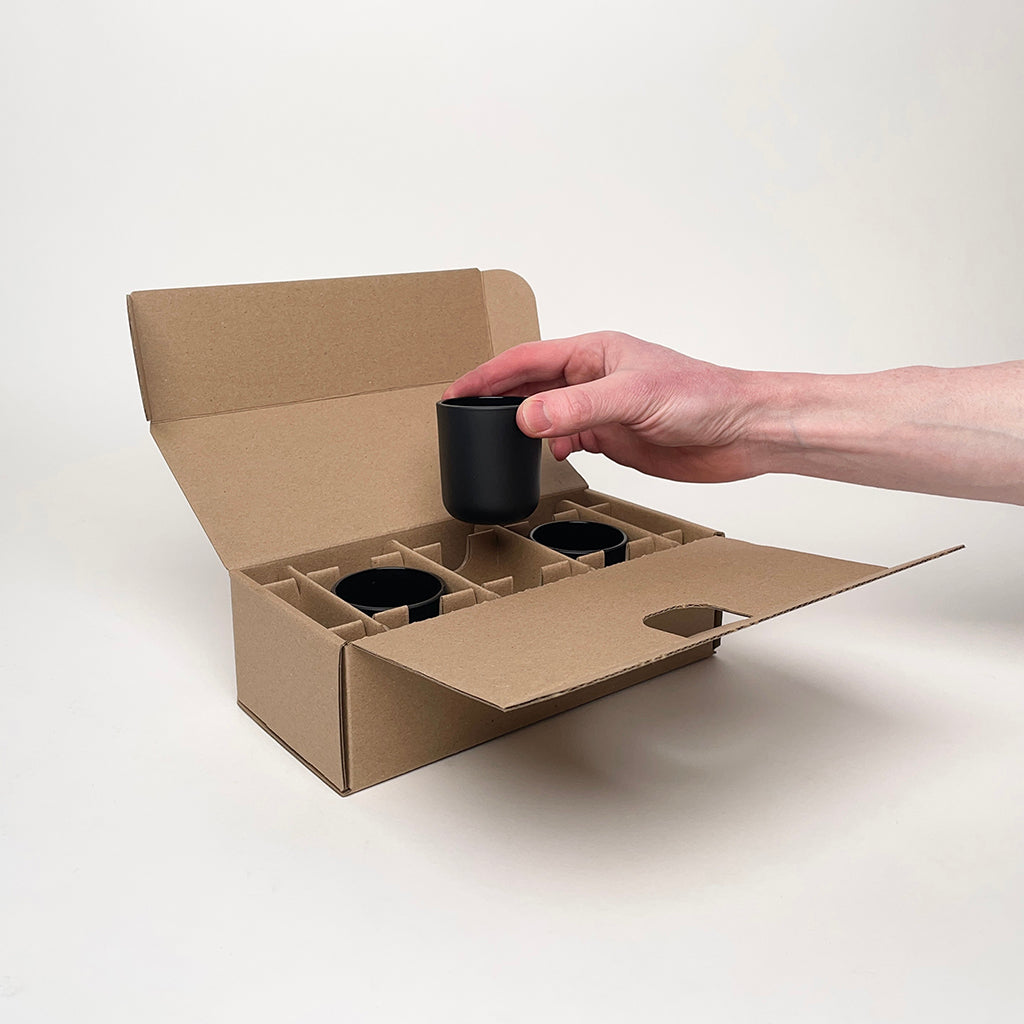 Makesy 2.5 oz Aura packaging and shipping boxes available from Flush Packaging