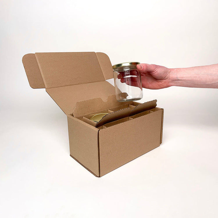 CandleScience large salsa jar packaging and shipping boxes available from Flush Packaging