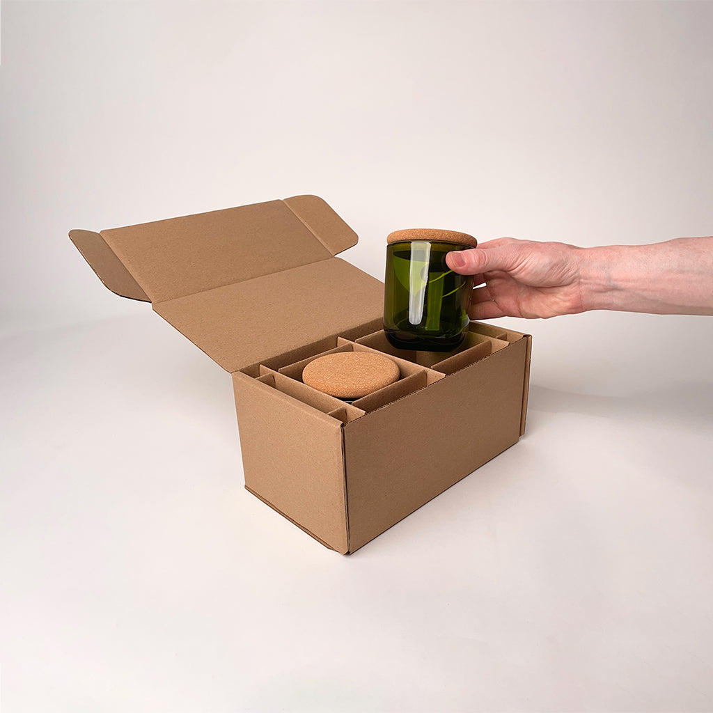CandleScience Sonoma Tumbler Jar packaging and shipping boxes available from Flush Packaging