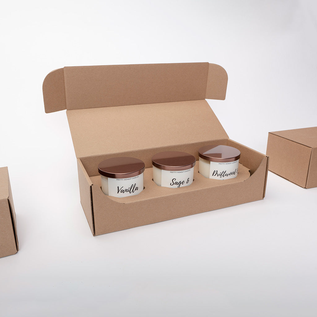 CandleScience Straight Sided Tumbler Jar Shipping Boxes for candles available from Flush Packaging
