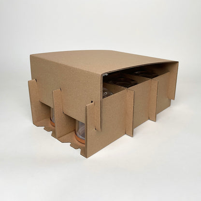 12-Pack Shipping Box for candles made with Makesy 12 oz Aura Candle Vessels assembly 2