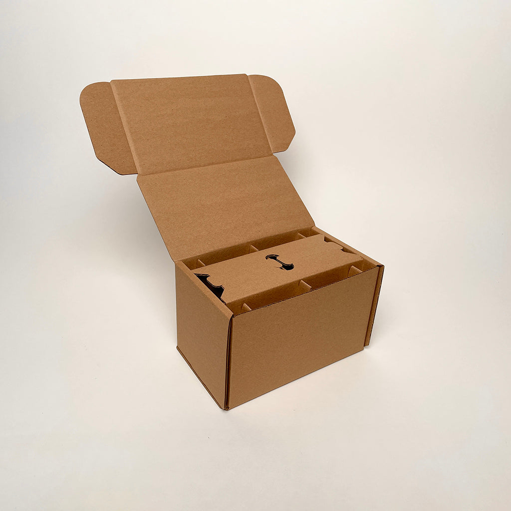 12 oz Economy Round Glass Jar 2-Pack Shipping Box unboxing 1