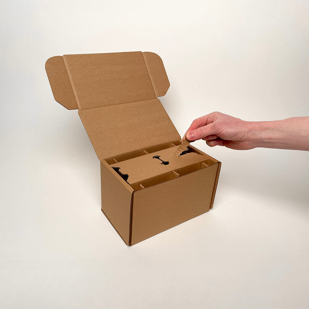 12 oz Economy Round Glass Jar 2-Pack Shipping Box unboxing 2