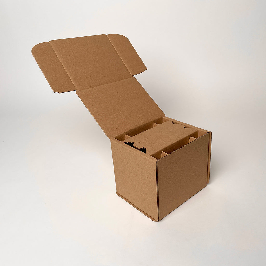 12 oz Economy Round Glass Jar Shipping Box unboxing 1