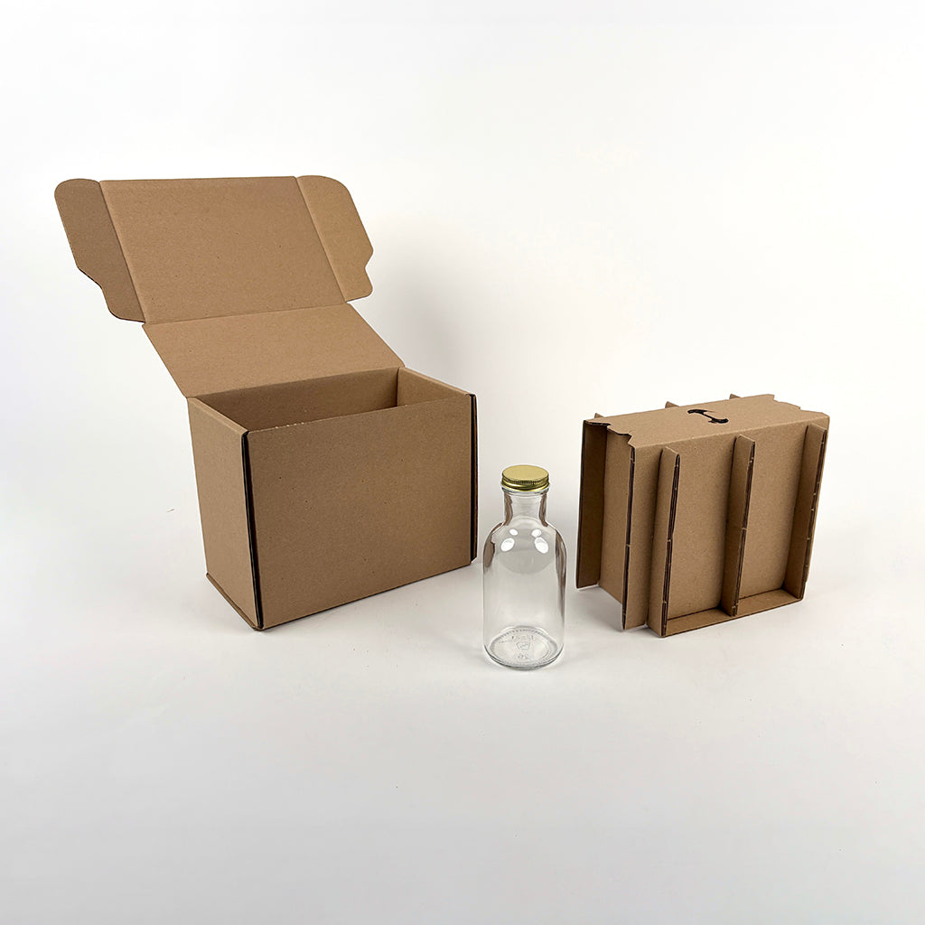 12 oz Stout Bottle 2-Pack Shipping Box available from Flush Packaging