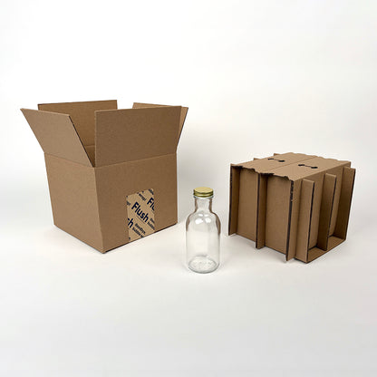 12 oz Stout Bottle 4-Pack Shipping Box available from Flush Packaging