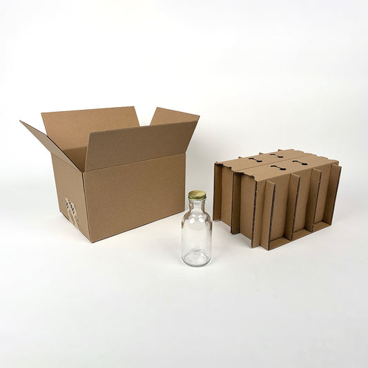 12 oz Stout Bottle 6-Pack Shipping Box available from Flush Packaging