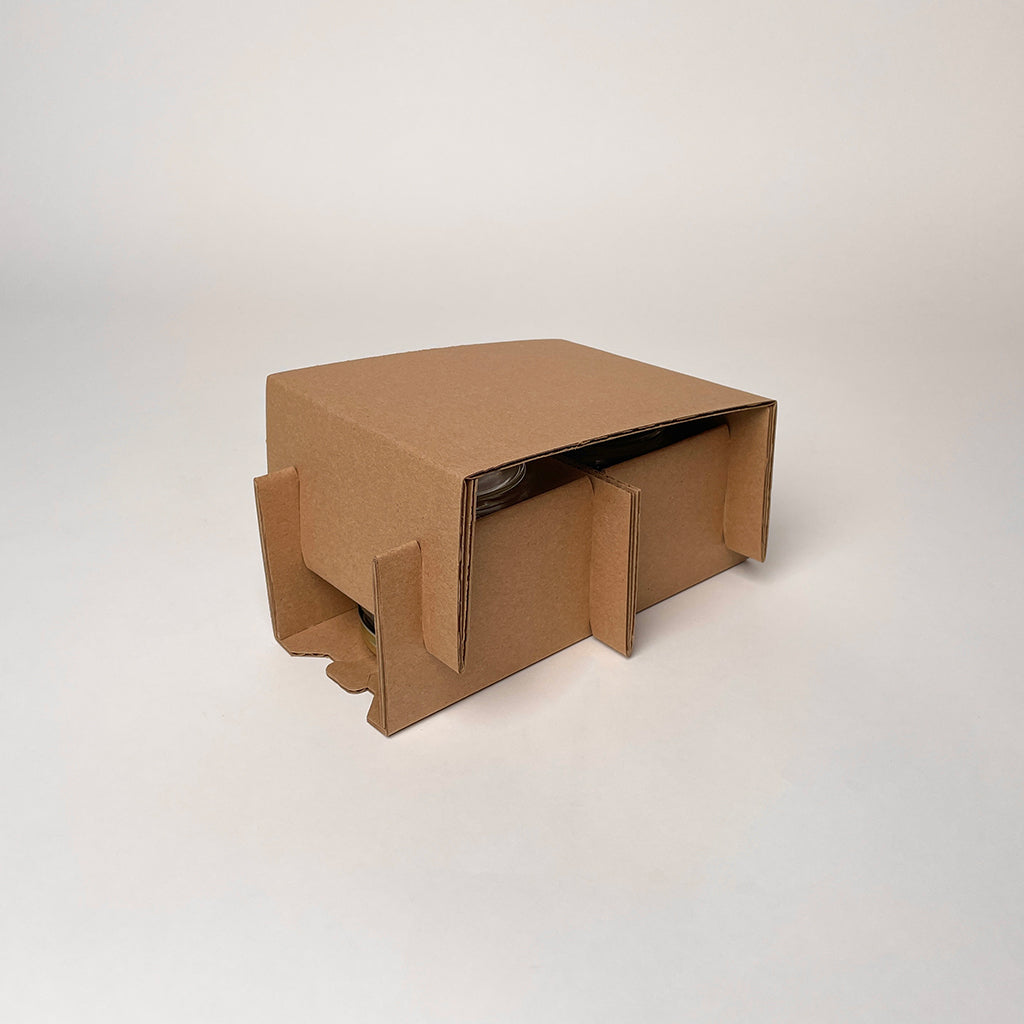 12 oz Straight SIded Glass Jar 2-Pack Shipping Box assembly 2