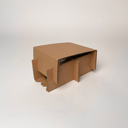 12 oz Straight SIded Glass Jar 2-Pack Shipping Box assembly 2