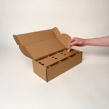 12 oz Straight Sided Glass Jar 3-Pack Shipping Box unboxing 2