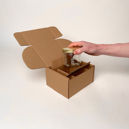 12 oz Straight SIded Glass Jar Shipping Box unboxing 4