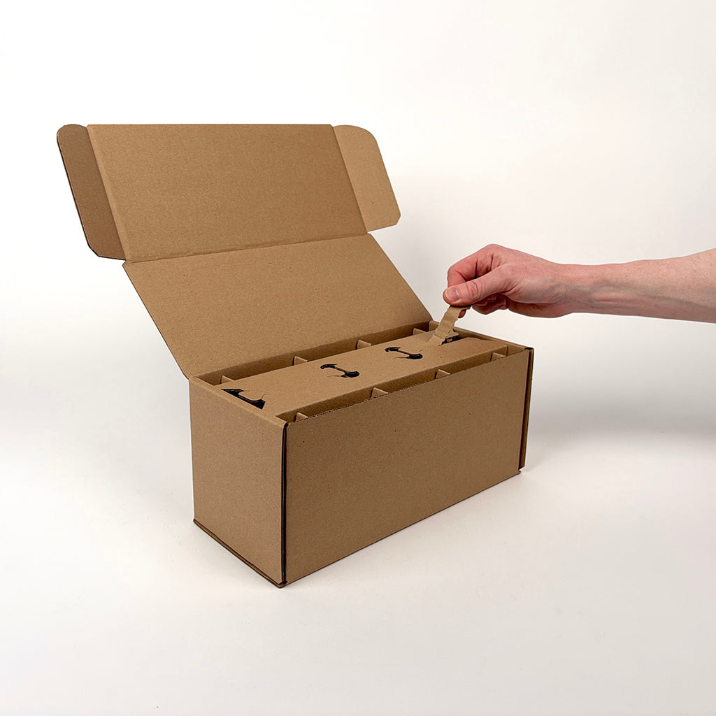 14 oz Economy Round Glass Jar 3-Pack Shipping Box unboxing 1