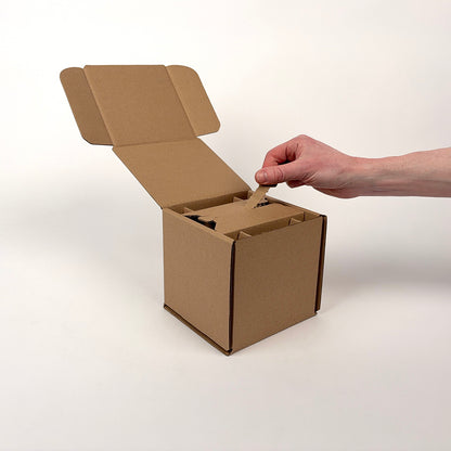 14 oz Economy Round Glass Jar Shipping Box unboxing 2