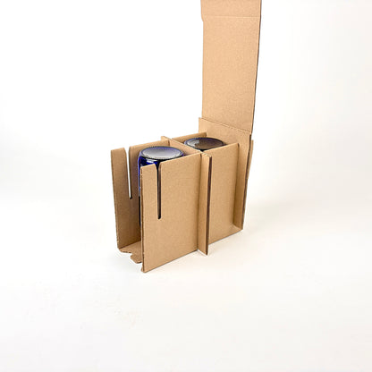 16 oz Boston Round Glass Bottle 2-Pack Shipping Box assembly 1