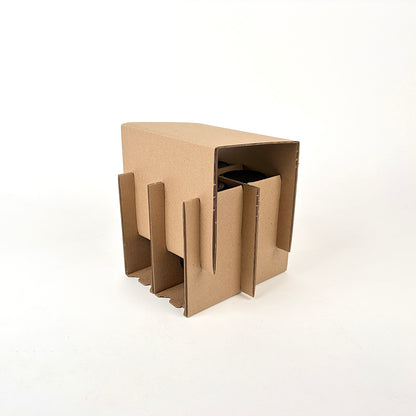 16 oz Boston Round Glass Bottle 4-Pack Shipping Box assembly 2